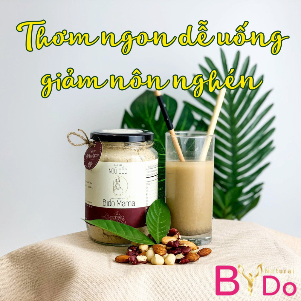 (Bido Shop) Bột ngũ cốc bà bầu 💕𝐅𝐑𝐄𝐄 𝐒𝐇𝐈𝐏💕 giảm nghén, hết nôn Bido Mama 600 gram, uống thơm ngon, vào con là 