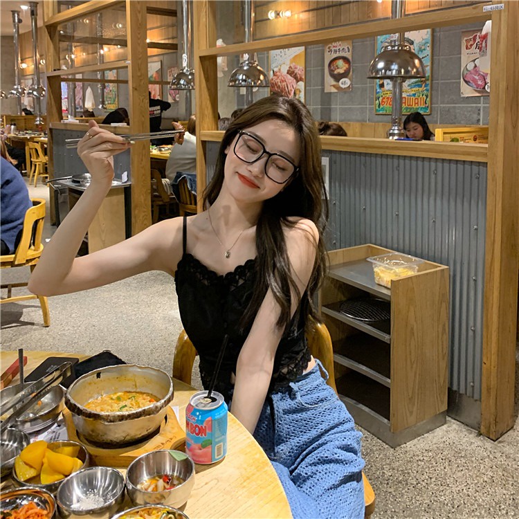 Áo hai dây ZHELIHANGFEI phối ren quyến rũ hợp thời trang