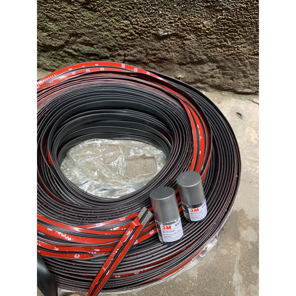Gioăng Cao su viền cửa kính ngoài chống gió cho xe hơi - dài 2m + 02 Lọ keo trợ dính