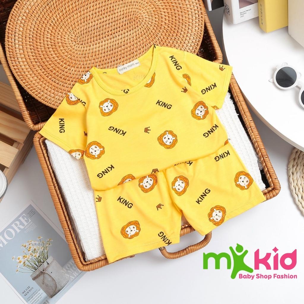 Bộ Minky Mom Cộc Tay Bộ Mimky Mom Tai Thú siêu mềm mịn mát cho bé trai bé gái