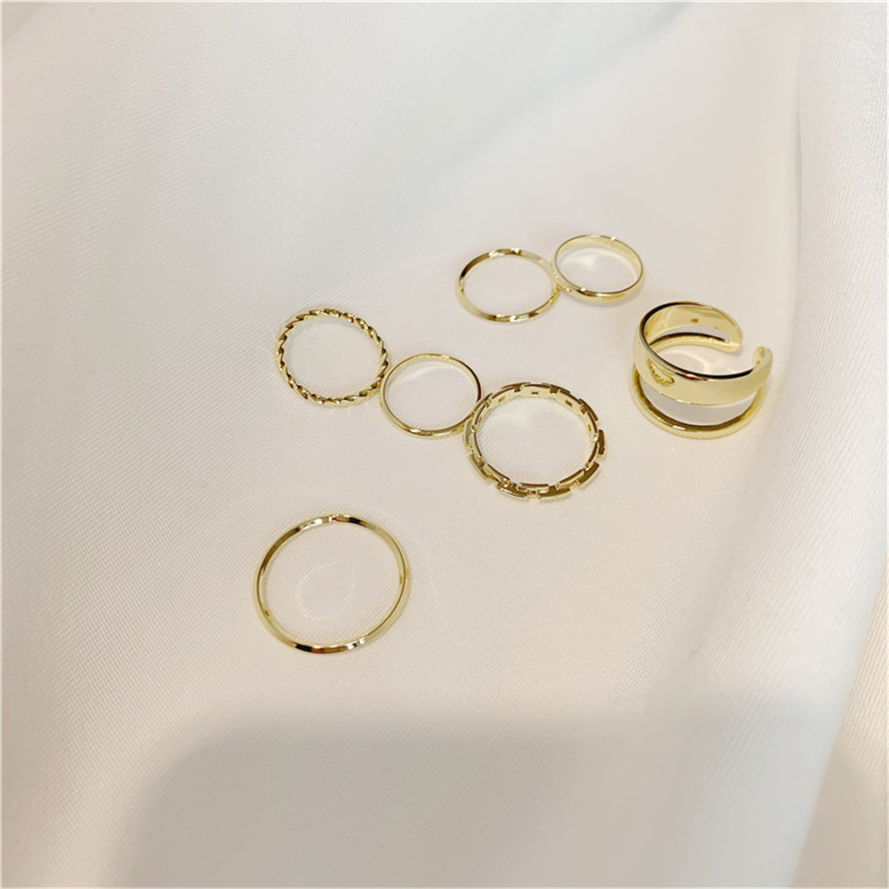 Set 7 nhẫn phong cách thời trang retro dành cho nữ