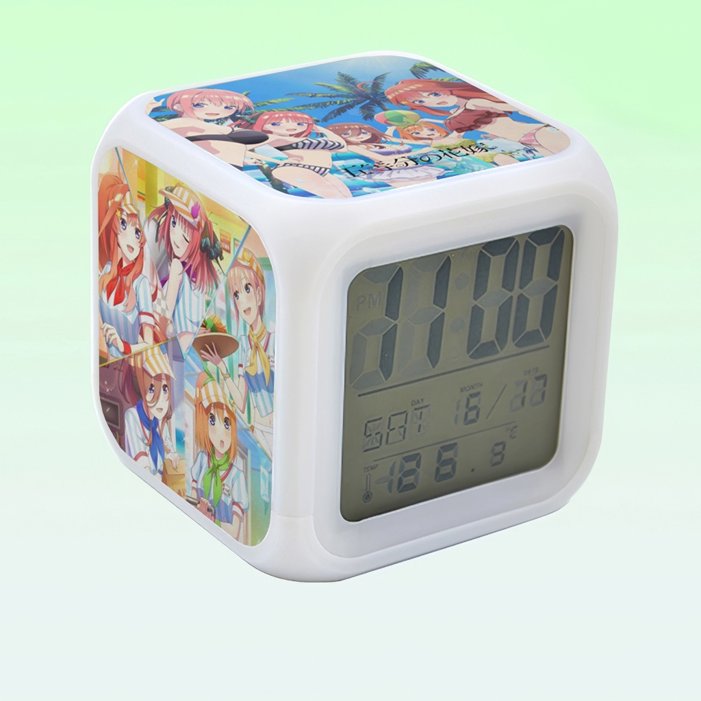 Đồng hồ LED báo thức Nhà Có 5 Nàng Dâu - Gotoubun no Hanayome (tặng kèm pin)