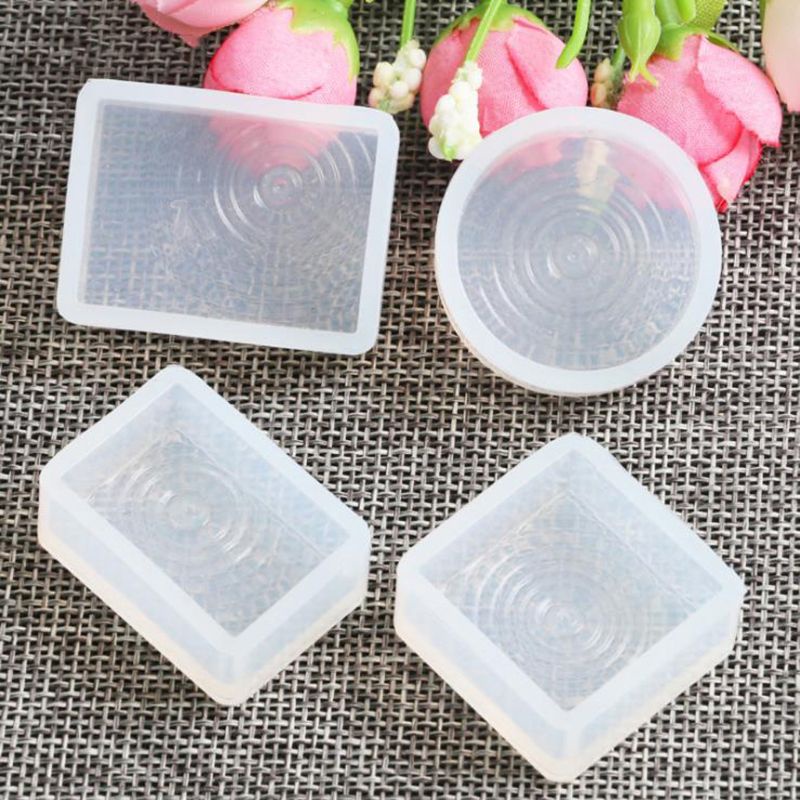 Set 4 Khuôn Silicone Làm Mặt Trang Sức Hình Sóng Biển