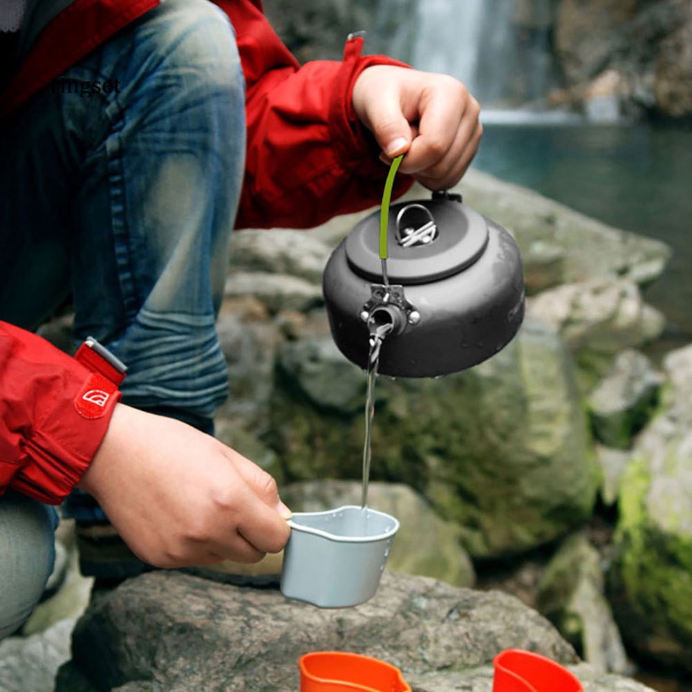 RNSE Portable 0.8L Aluminum Kettle Tea Coffee Pot Outdoor Camping Picnic Cookware