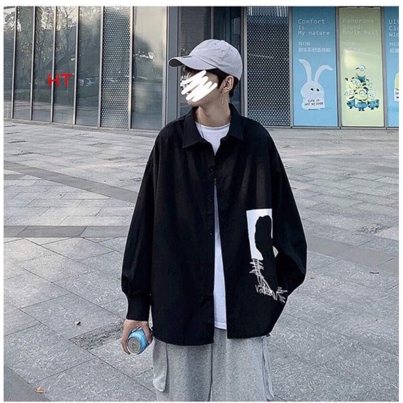 Áo sơ mi hình rối in hông HT12 | BigBuy360 - bigbuy360.vn