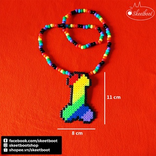 Vòng kandi perler trym cầu vồng - phụ kiện rave edm festival raver kandi perler DJ