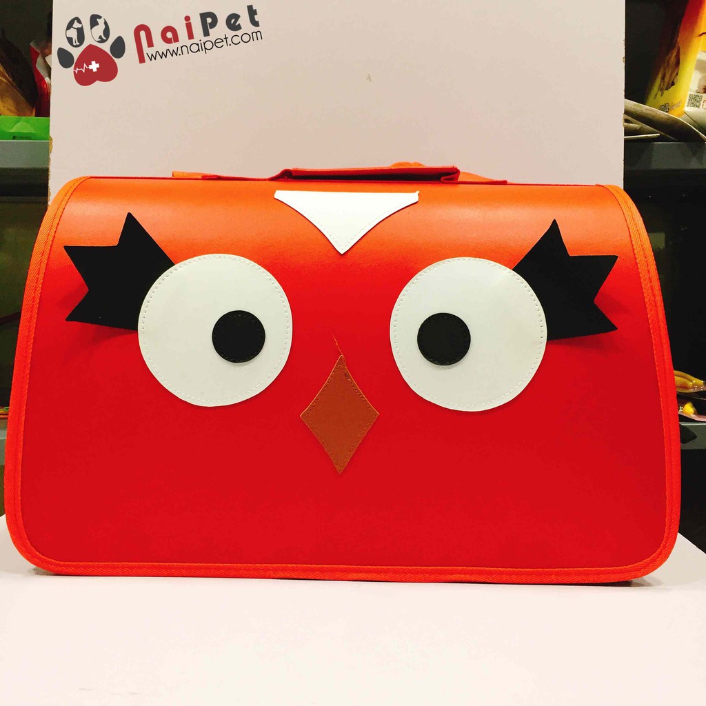 Cặp Vận Chuyển Túi Vận Chuyển Lồng Vận Chuyển Hình Mặt Thú Bằng Da LVC003