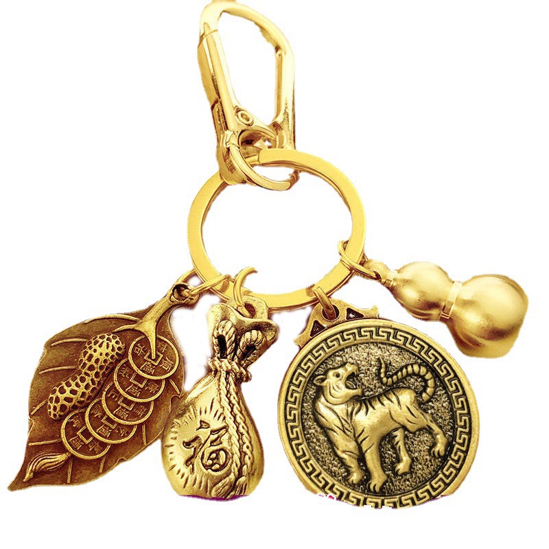 Móc Chìa Khóa Phong Thủy 12 Con Giáp Được Chì Chú Mang Lại Tài Lộc Phú Quý Cho Người Đeo