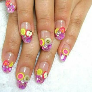 100 miếng đất sét dán móng tay