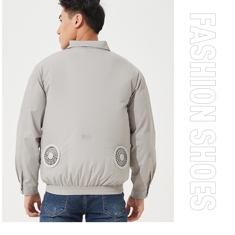 Áo Điều Hòa DAIZO Pin Trắng 30.000mAh, Áo Cotton 2 Lớp có Lót, Tặng 2 Túi Đá Khô