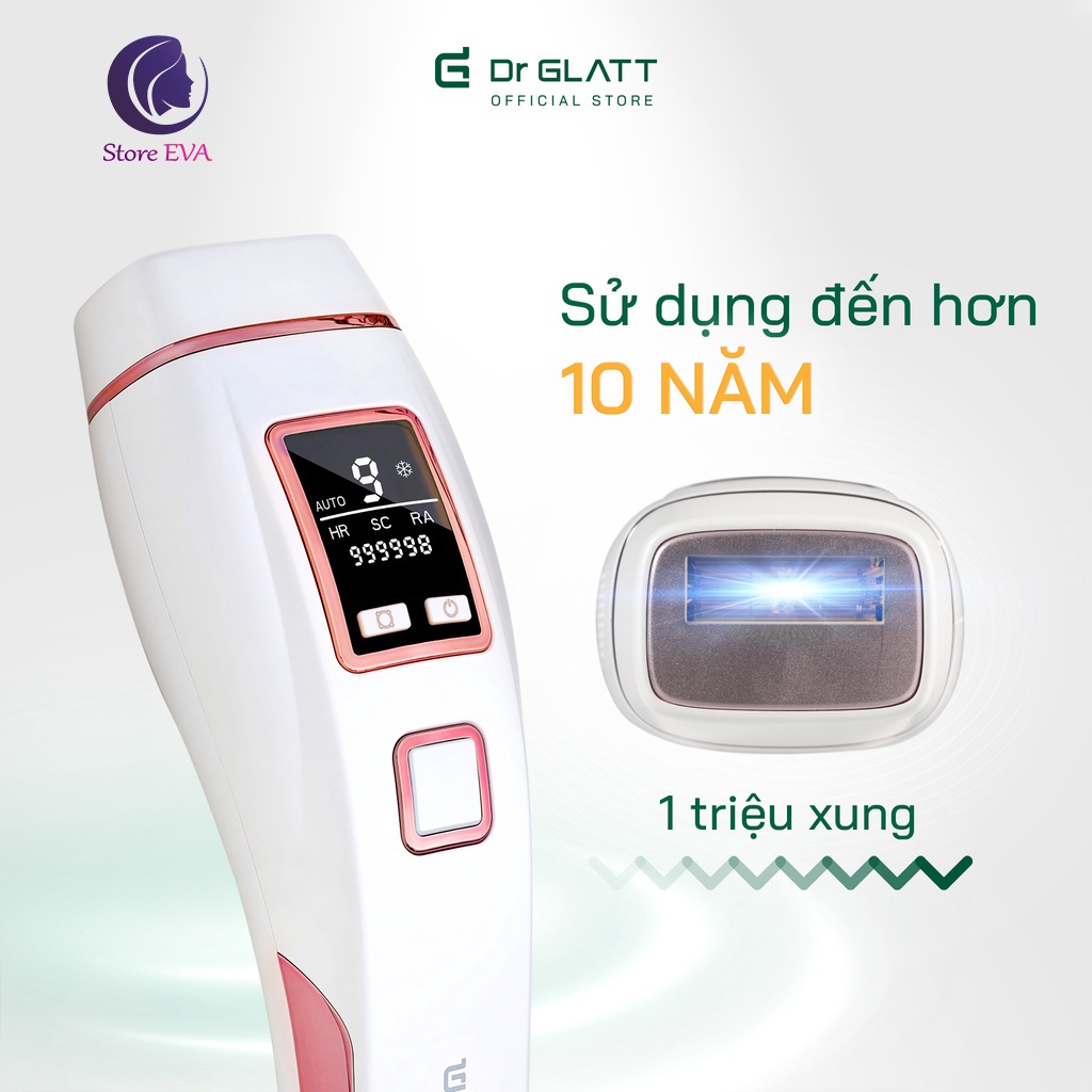 Máy Triệt Lông Mini Đa Năng Triệt Lông Vĩnh Viễn Trị Mụn Trẻ Hoá Da Dr Glatt IPL PRO - Nhà Phân Phối Chính Hãng StoreEva