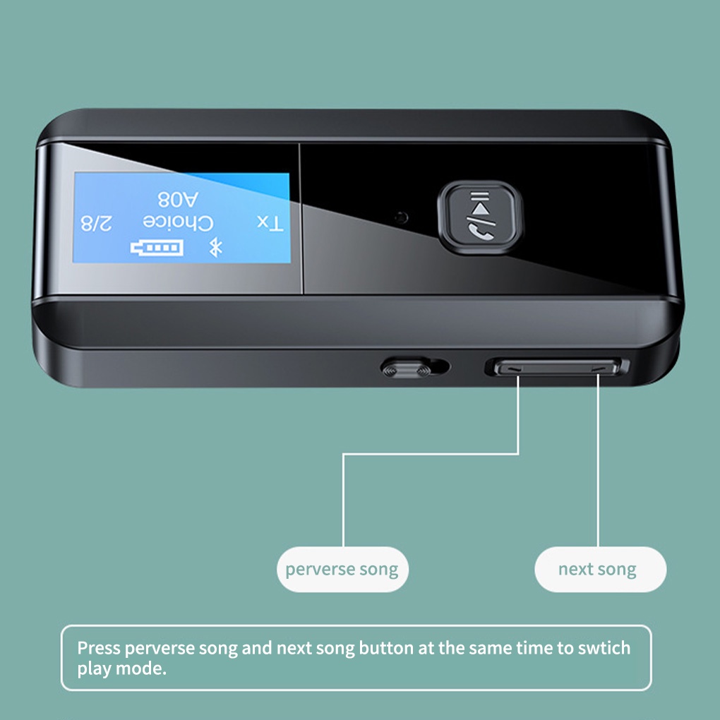 Bộ điều hợp âm thanh không dây 5.0 tương thích với Bluetooth cho tai nghe/ TV/ máy nghe nhạc MP3