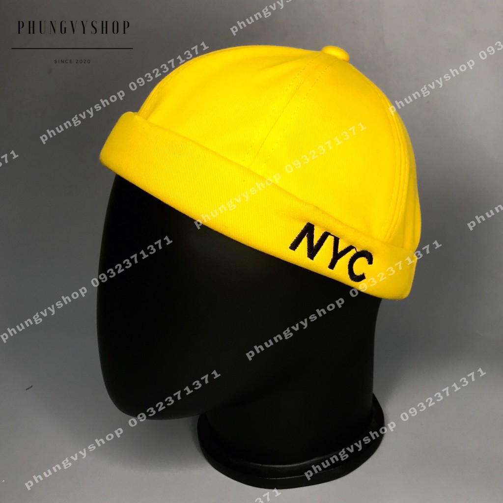 Mũ tròn miki phong cách Retro thêu N- nón Beanie