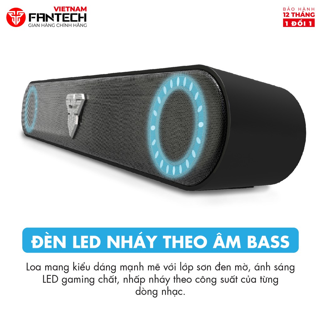 Loa Bluetooth Có Đèn LED Nháy Theo Âm Bass FANTECH BS150 Hỗ Trợ Thẻ Nhớ TF và USB -  Hàng Chính Hãng