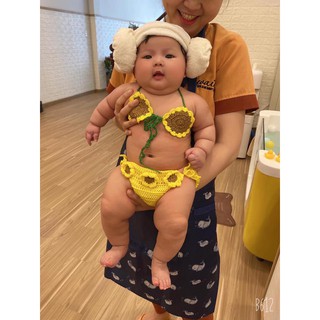 Bộ Bikini Len Đan Tay Siêu Kute Cho Bé
