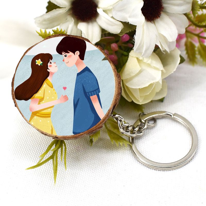 Set 10 Móc Khóa Hình Lát Tự Nhiên