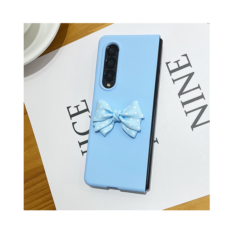 Ốp Điện Thoại Họa Tiết Chấm Bi Đính Nơ Cho samsung galaxy z fold 5 4 2 3 fold3 fold4 5g