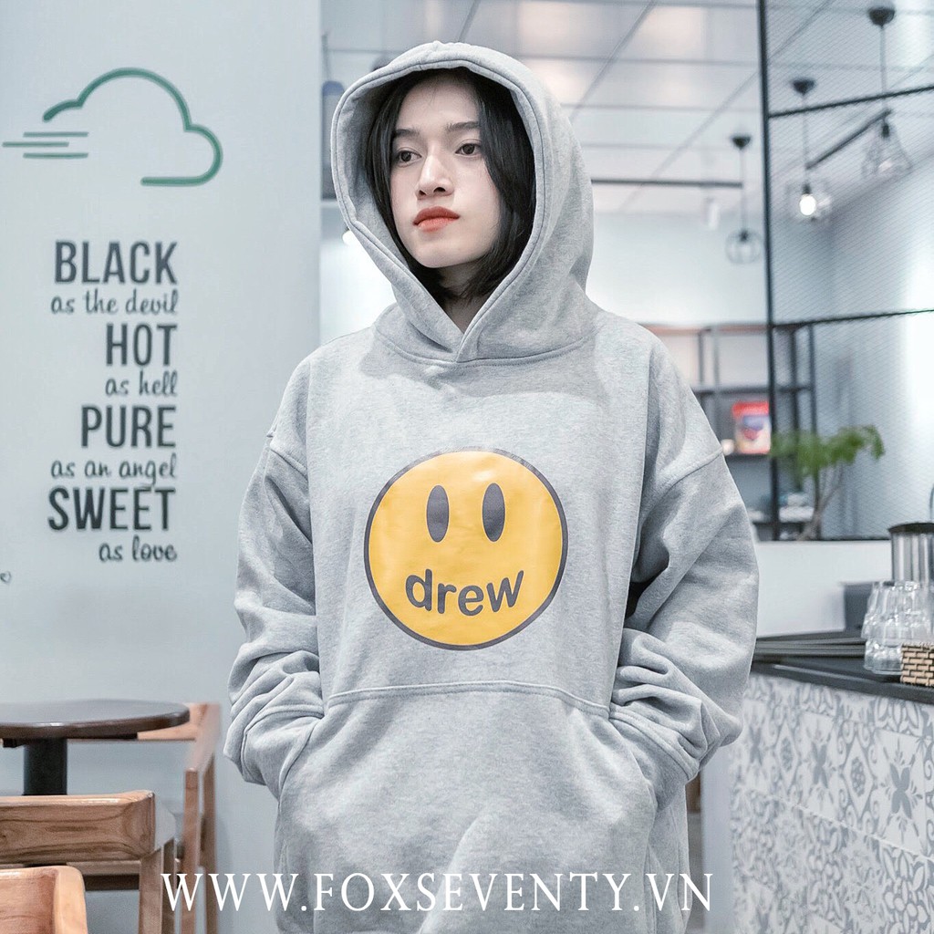 Áo hoodie nỉ cotton màu xám mềm mịn, in hình đẹp, chất dày( Nam nữ đều mặc được ) | WebRaoVat - webraovat.net.vn