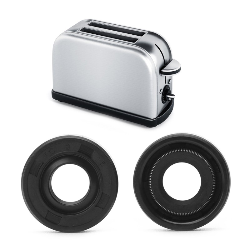 Set 2 vòng đệm chống rò rỉ dầu cho máy làm bánh mì / máy làm kem kích thước 8x18x7mm