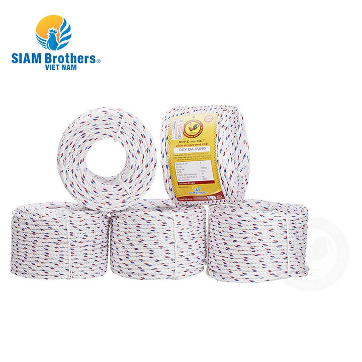 Siam Brothers - Dây đa dụng 4 tao/8mm - 25m ( 4 cuộn )