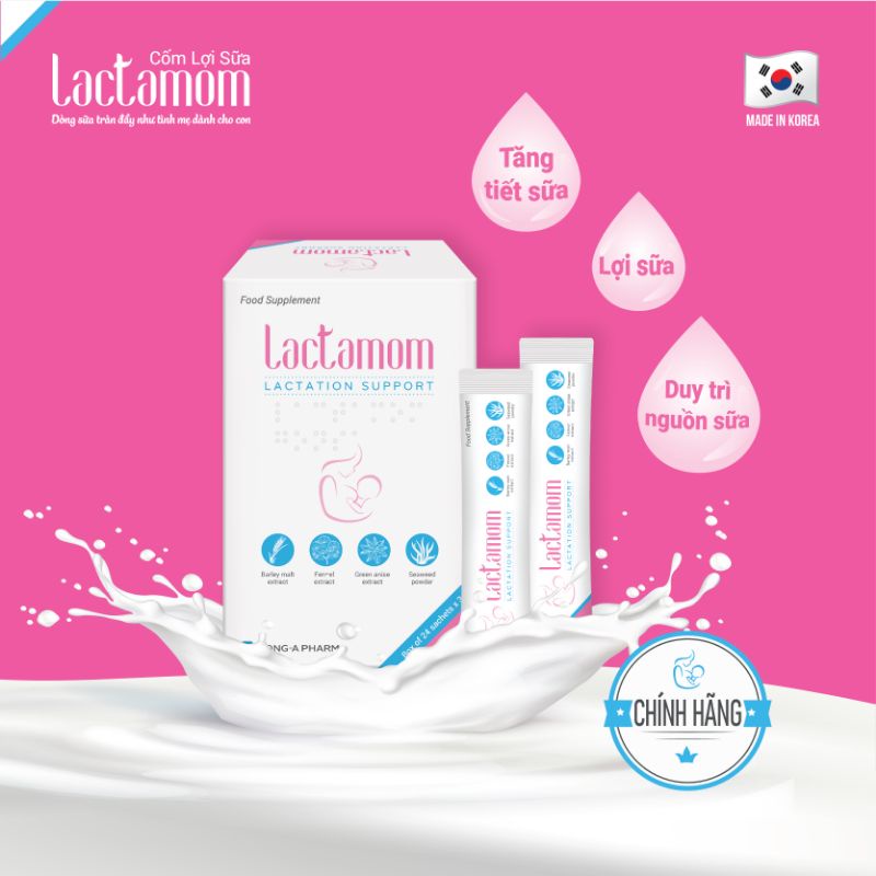 CỐM LỢI SỮA LACTAMOM HỘP 24 GÓI