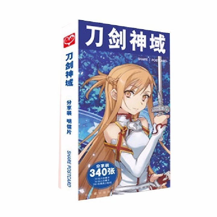 Hộp ảnh Postcard Sword Art Online album ảnh dán sticker lomo bưu thiếp