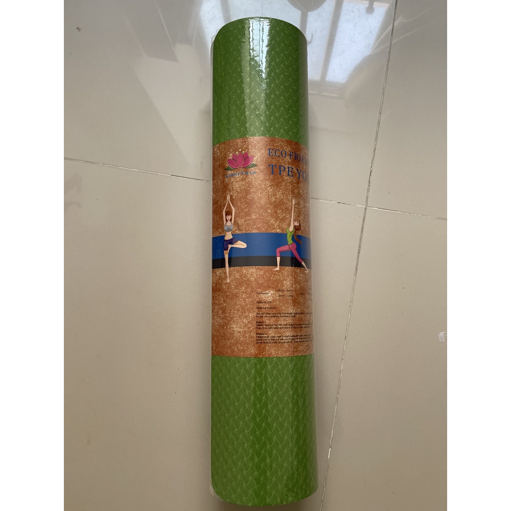 Thảm tập yoga, tập gym tại nhà 8mm định tuyến TPE 1 lớp T1L Louis chống trơn trượt shop TIDATA giảm 10%