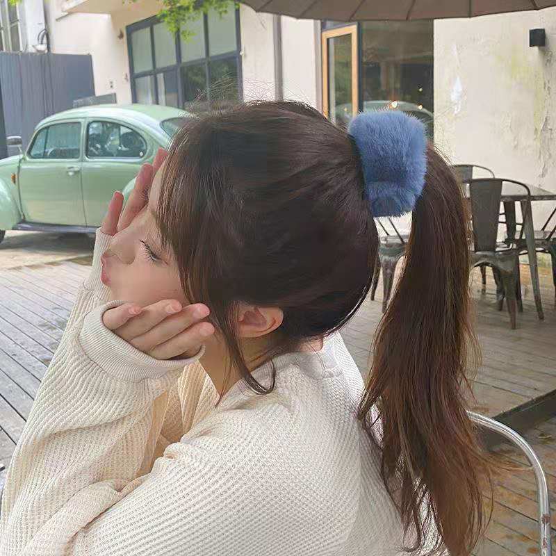 Dây Buộc Tóc Phối Lông Xinh Xắn Dành Cho Nữ