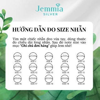 Nhẫn bạc nữ Jemmia đính đá basic - JM4072
