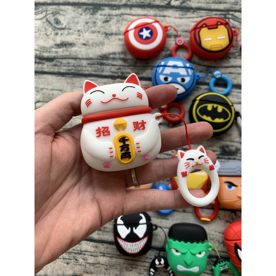 Case airpod dẻo 3D vỏ bảo airpod 1 , 2 sillicon đựng tai nghe không dây i11 i12 i18 i100 i200