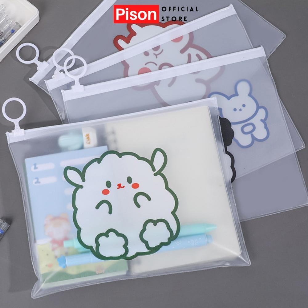Túi zip khoen tròn Pison đựng đồ dùng cá nhân 21*17cm - HB005 - 1 cái