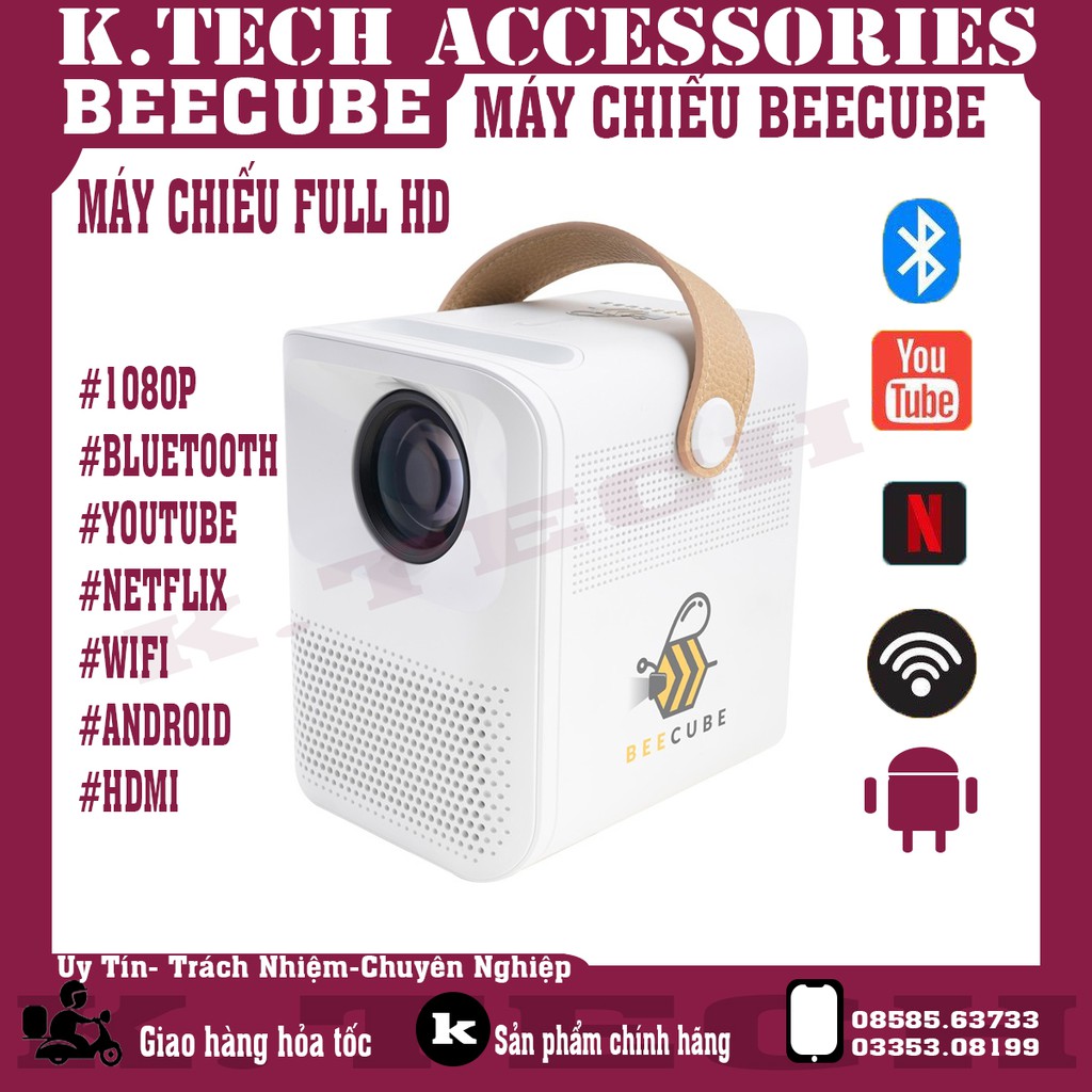 Siêu Máy Chiếu BEECUBE Độ Phân Giải Full HD - Bảo Hành 12th | BigBuy360 - bigbuy360.vn