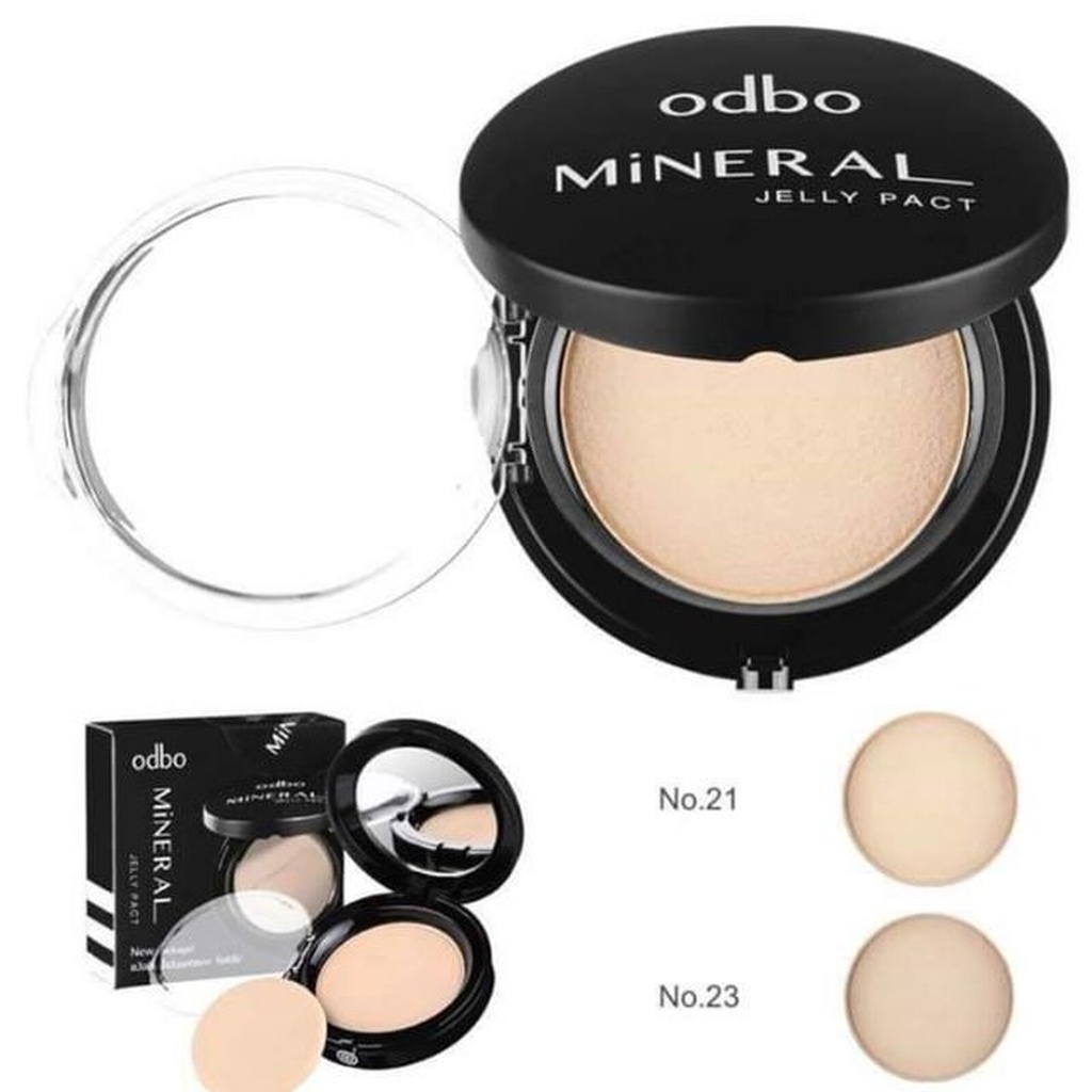 Phấn tươi chống nước siêu lì siêu mỏng Odbo Mineral Jelly Pact Makeup Powder OD619 Thái lan