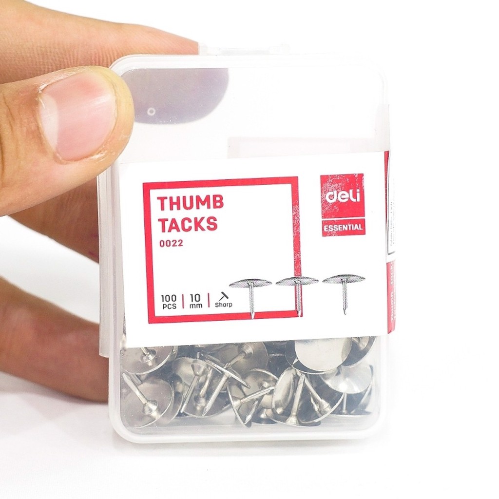 [Chính hãng Deli] Ghim mũ inox deli 0022