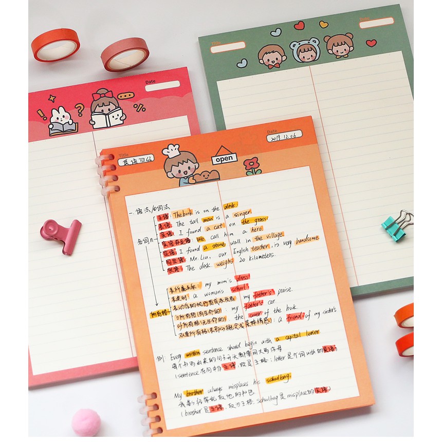 Giấy Note Ghi Chú Refill B5 💖 In 2 Mặt 💖 Telalo - Dream's Girl Trang Trí Sổ Planner Bullet Journal Hàn Quốc