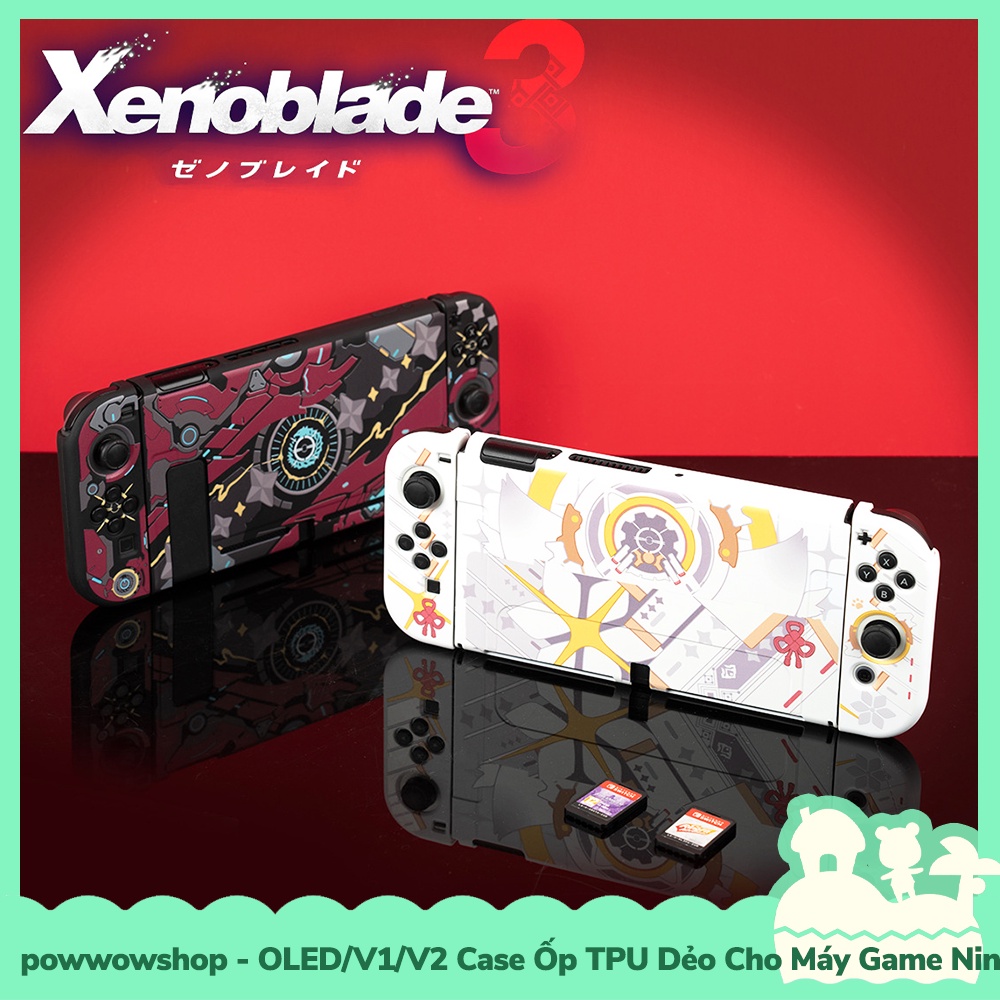 [Sẵn VN - Hỏa Tốc] Oled/V1/V2 Case Ốp Nhựa TPU Dẻo Cho Máy Game Cầm Tay Nintendo Switch Phong Cách Game Xenoblade 3