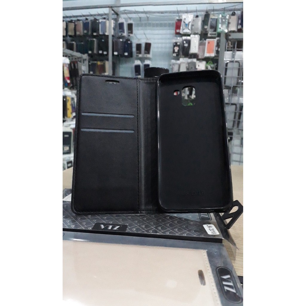 Bao da Samsung galaxy J6 , J6 plus nắp gập da mịn O+ cao cấp