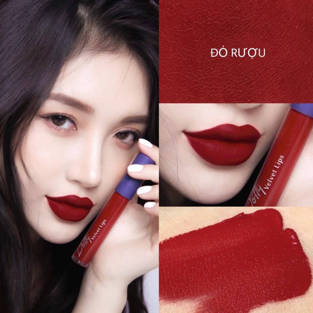 Son Cao Cấp Dolly Lips Blue Classic 2020 Màu Đỏ Rượu Quyến Rũ Chất Son Mềm Mịn Như Nhung | BigBuy360 - bigbuy360.vn
