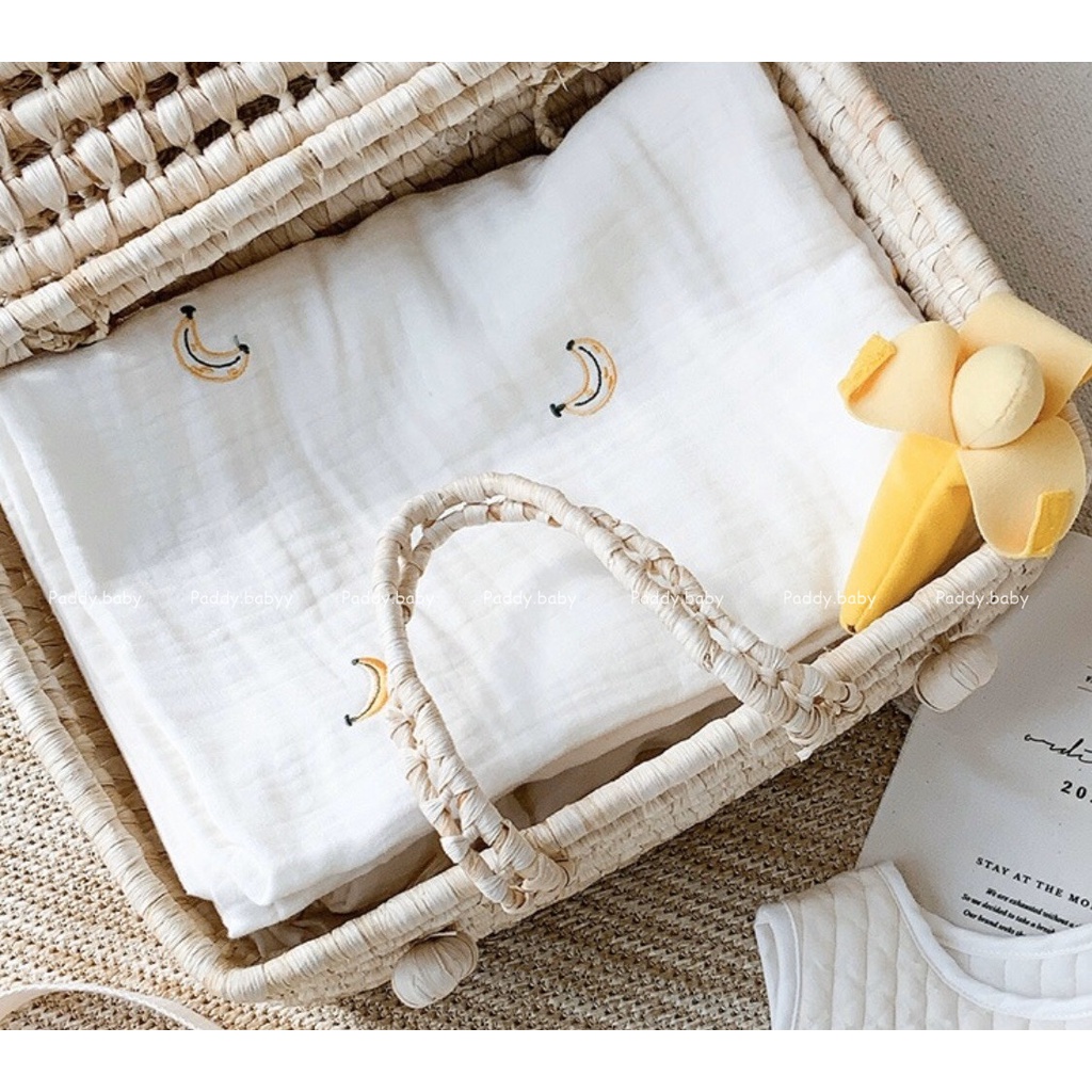 <Có sẵn> Chăn xô hè mới 𝗗𝗼𝘁𝘁𝗼𝗱𝗼𝘁 𝗛𝗮̀𝗻 𝗤𝘂𝗼̂́𝗰 thêu họa tiết cho bé