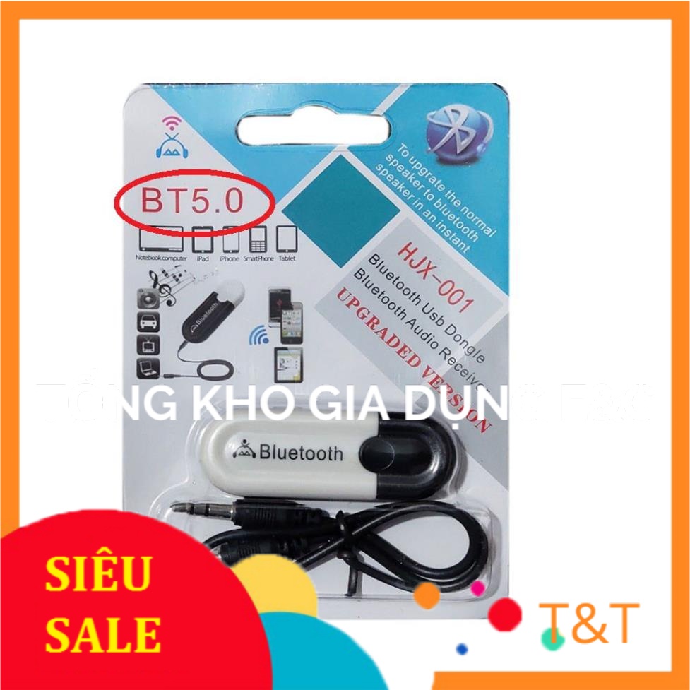 USB Bluetooth DONGLE 5.0 & 4.0 HJX 001 loại 1 không nhiễu - dùng cho loa, amply, mixer, equalizer