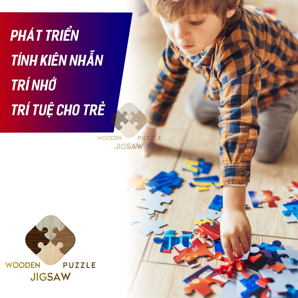 [MADE IN VIET NAM] Xếp hình harry potter wooden puzzle jigsaw, in tranh theo yêu cầu ghép hình WPJ01