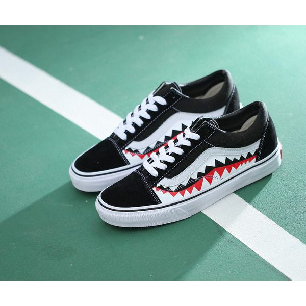 Giày Vans Old Skool Cá Mập ( Custom BAPE SHAKR