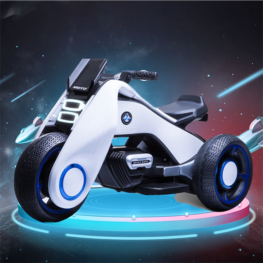 Xe máy điện trẻ em, Moto điện cho bé,Hiệu Rolls Rick, 3 bánh,