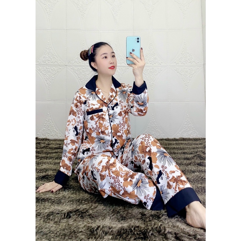 Đồ bộ nữ pijama lụa tay dài nh06 | BigBuy360 - bigbuy360.vn