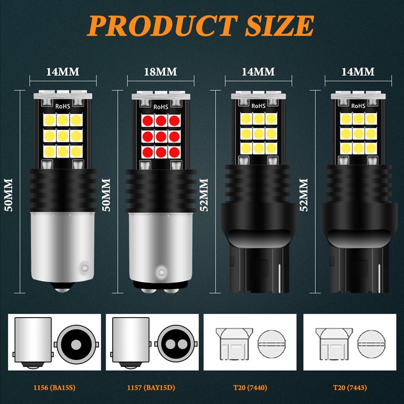 Đèn LED tín hiệu LYMOYO T20 1156 Ba15S cho xe hơi siêu sáng 1157w21w P21 5w