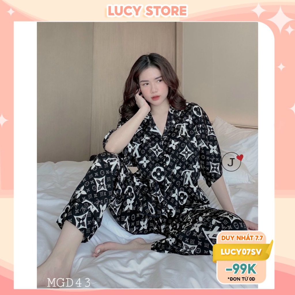 Đồ Ngủ Mặc Nhà Nữ - Bộ Đồ Lụa Pijama Mặc Nhà Hàng Cao Cấp Sang Đẹp Chất Liệu Mềm Mát Không Nhăn