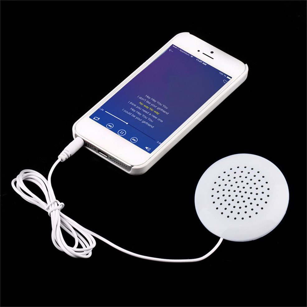 Loa nghe nhạc mp3 mp4 mini màu trắng 3.5mm chuyên dùng cho iphone ipod cd