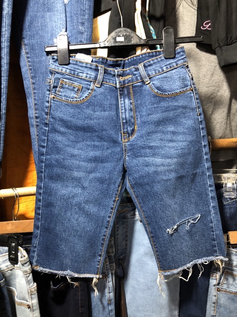 Quần jean nữ ngố co giãn cao cấp màu đen | BigBuy360 - bigbuy360.vn