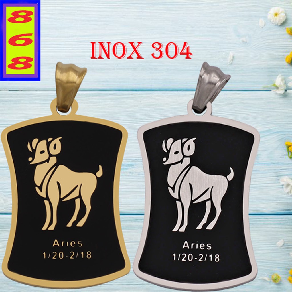 Mặt dây chuyền 12 Cung Hoàng Đạo inox - cung hoàng đạo