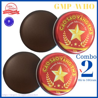 Combo 2 hộp Dầu cù là Cao sao vàng tw3 hũ 10g